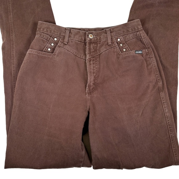 Rocky Mountain Denim - Rocky Mountain 90s western mom jeans high‎ rise cowgirl Brown Denim bareback
